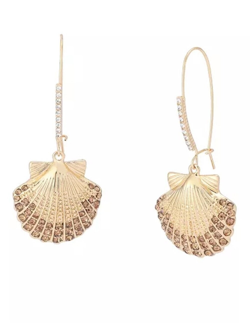 BETSEY JOHNSON Mermaid Jewels Seashell Drop Earrings - Picture 3 of 12